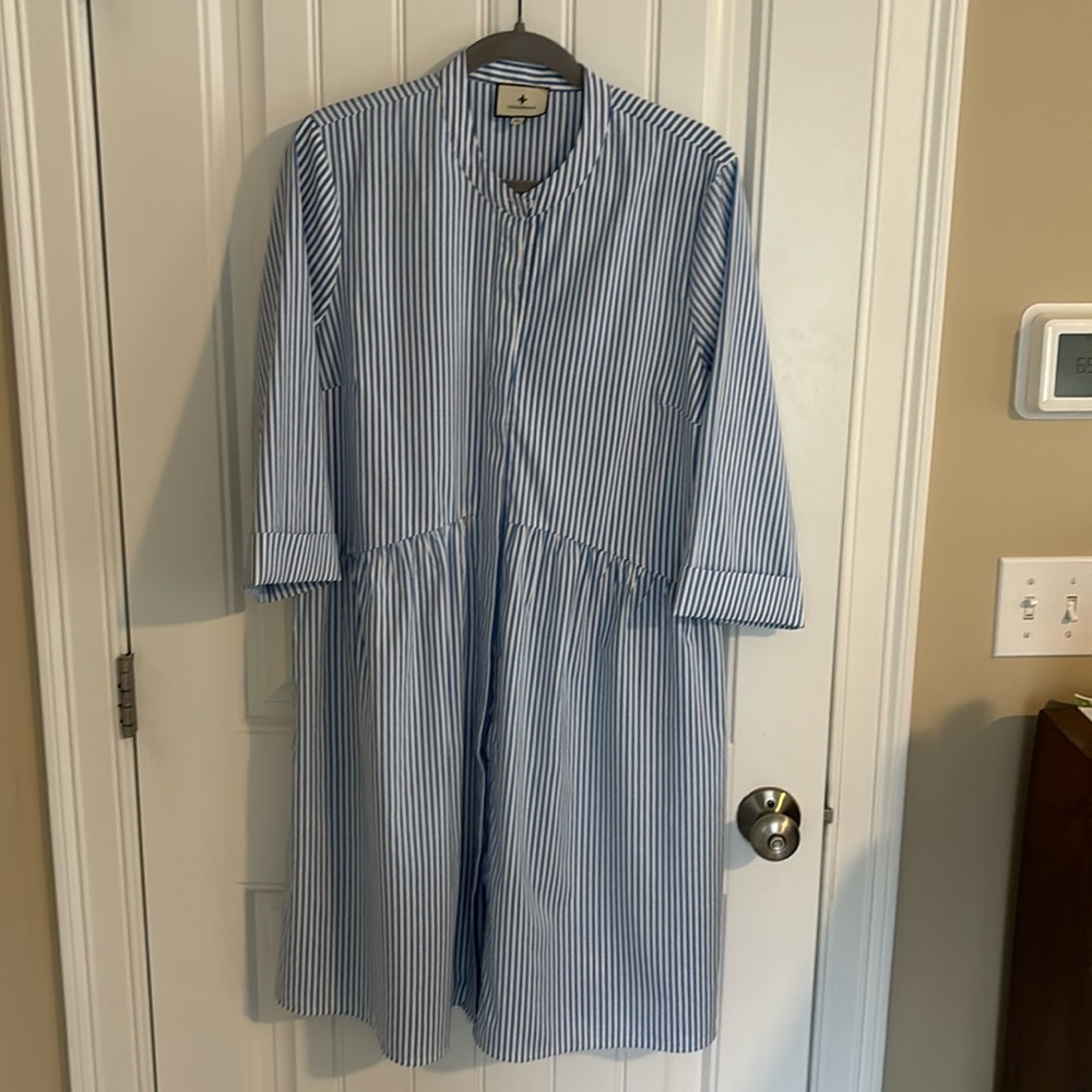 Tuckernuck Blue and White Striped Dress